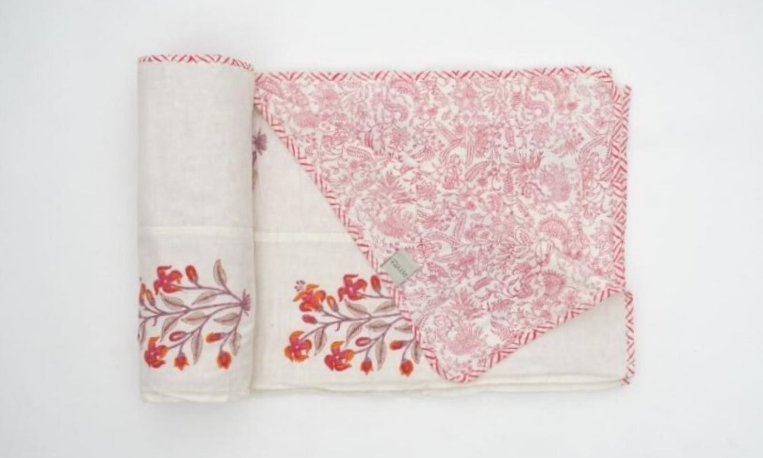 Dohar (lightweight cotton quilt) styled view from Myyra Jaipur