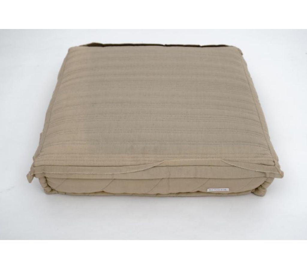 Floor cushion folded showing pattern repeat of hand block print | Myyra Jaipur