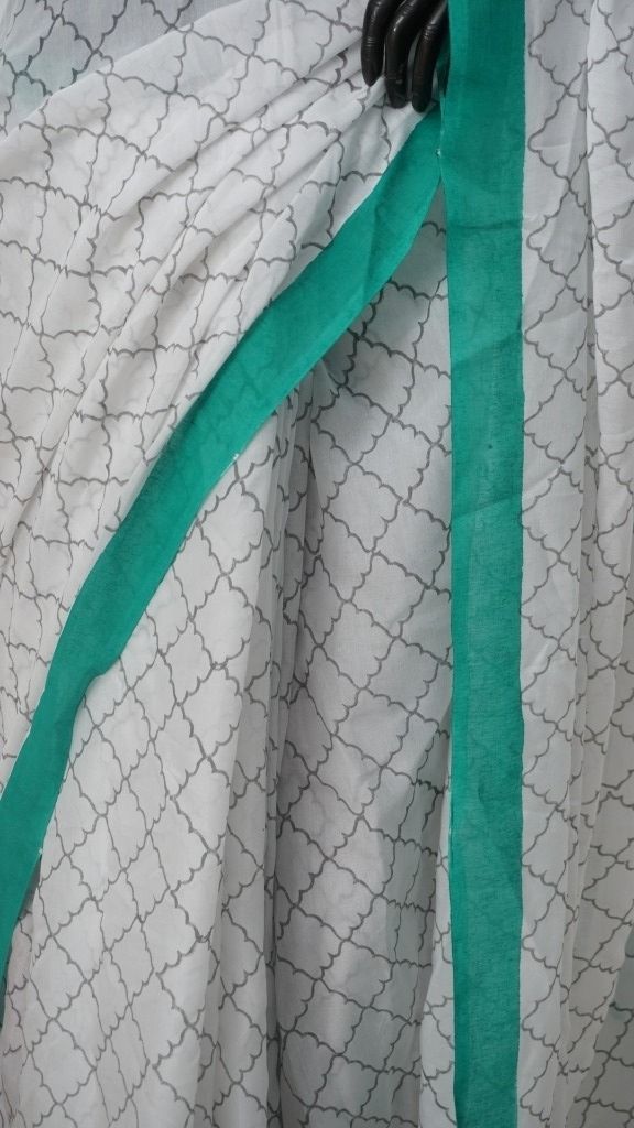 Saree Hand Block Printed Cotton