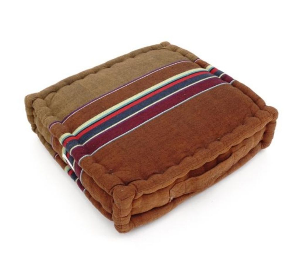 Hand block printed organic cotton floor cushion | Myyra Jaipur