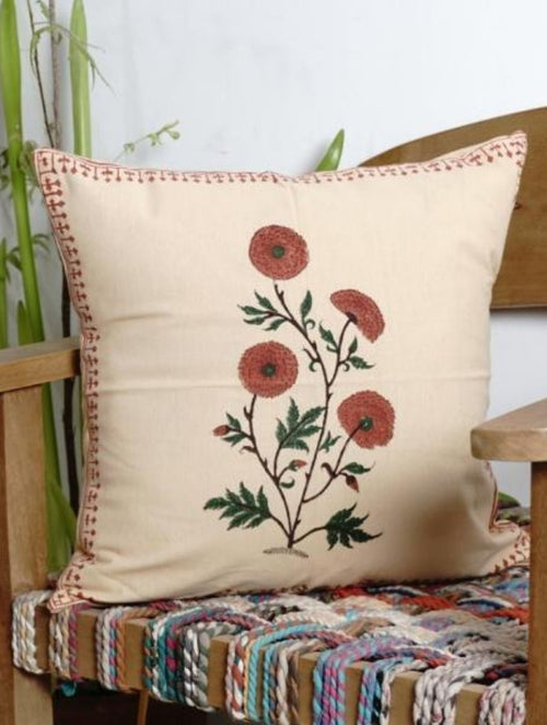 Hand block printed organic cotton cushion cover | Myyra Jaipur