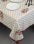 Hand block printed organic cotton table cover | Myyra Jaipur