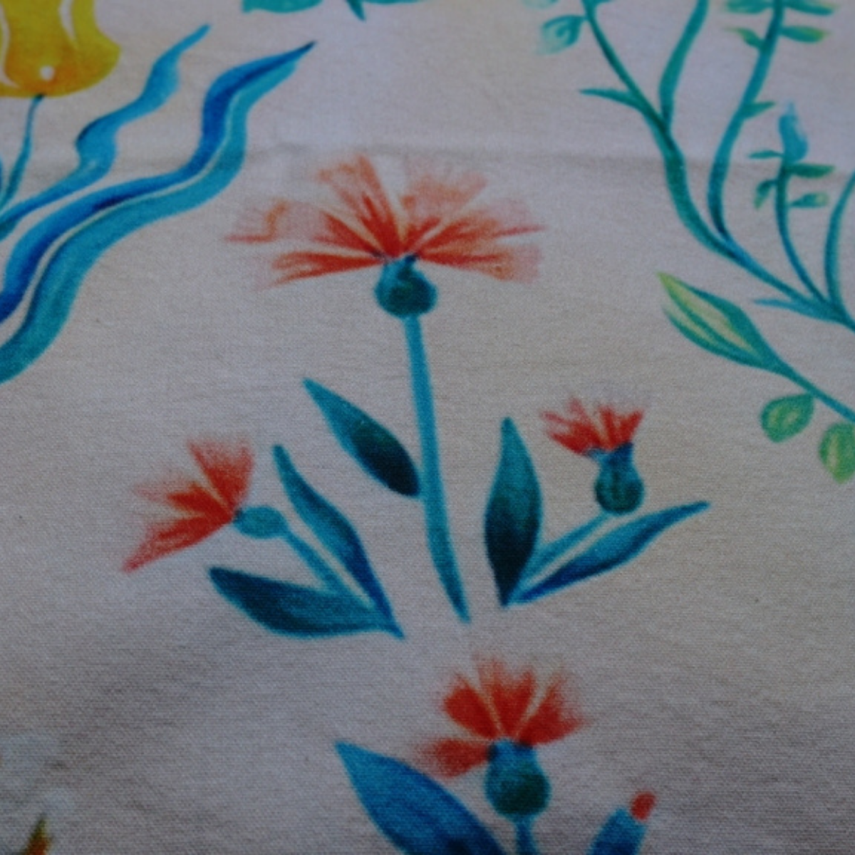 Pair of digital printed cushion covers #09 styled view | Myyra Jaipur