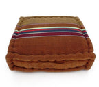 Floor cushion folded showing pattern repeat of hand block print | Myyra Jaipur