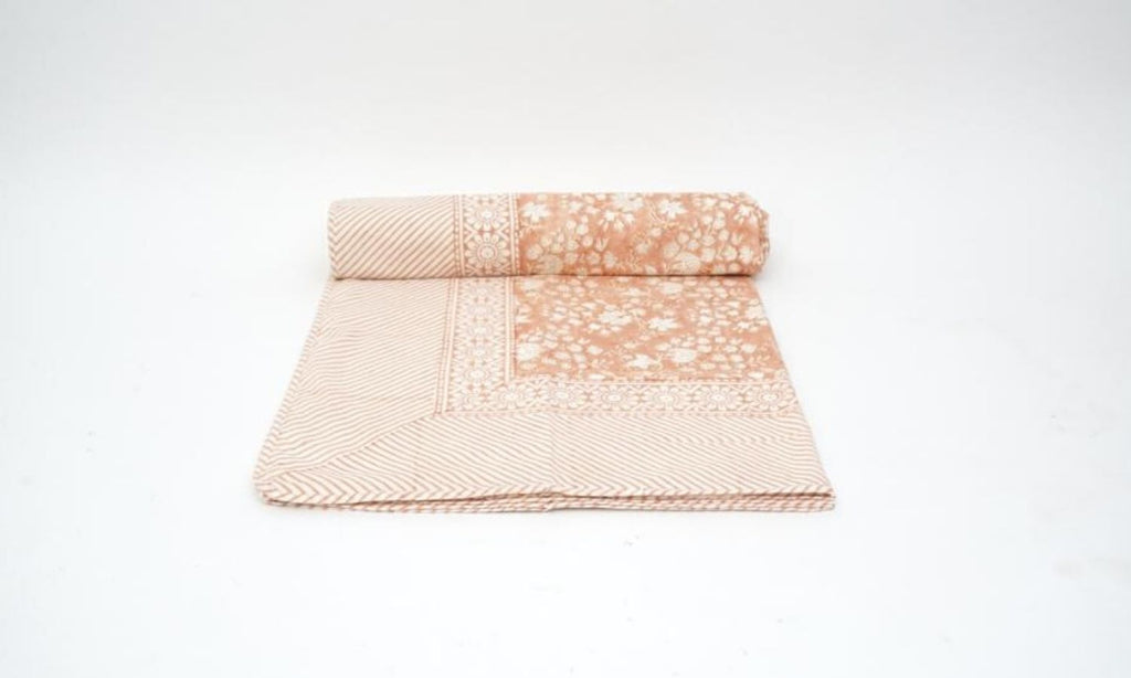 Dohar (lightweight cotton quilt) styled view from Myyra Jaipur