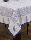 Hand block printed organic cotton table cover | Myyra Jaipur