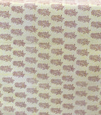 Close-up of hand block print on organic cotton table runner | Myyra Jaipur