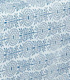 Close-up of hand block print on organic cotton table runner | Myyra Jaipur
