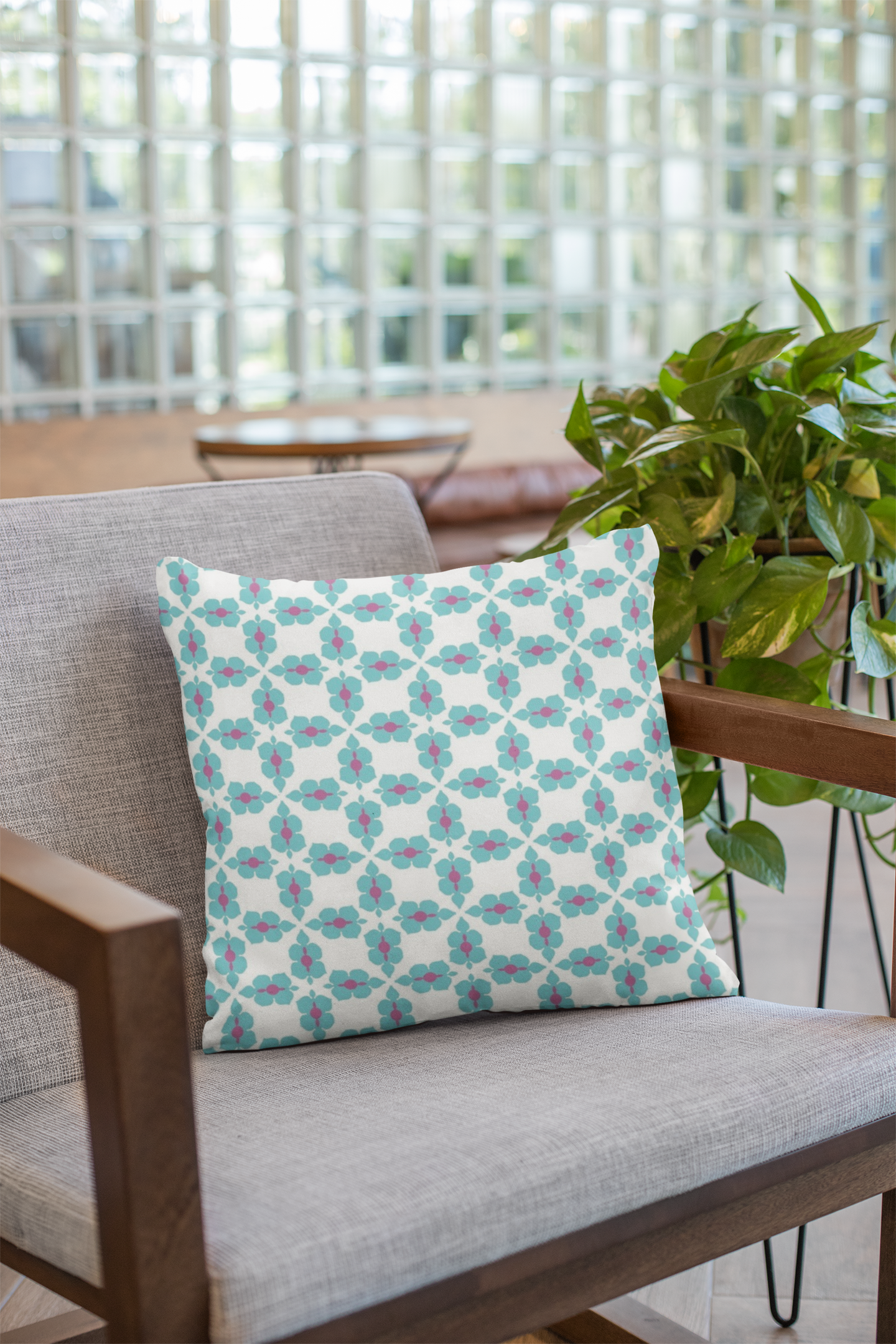 Lifestyle view of digital printed cushion cover #25 | Myyra Jaipur