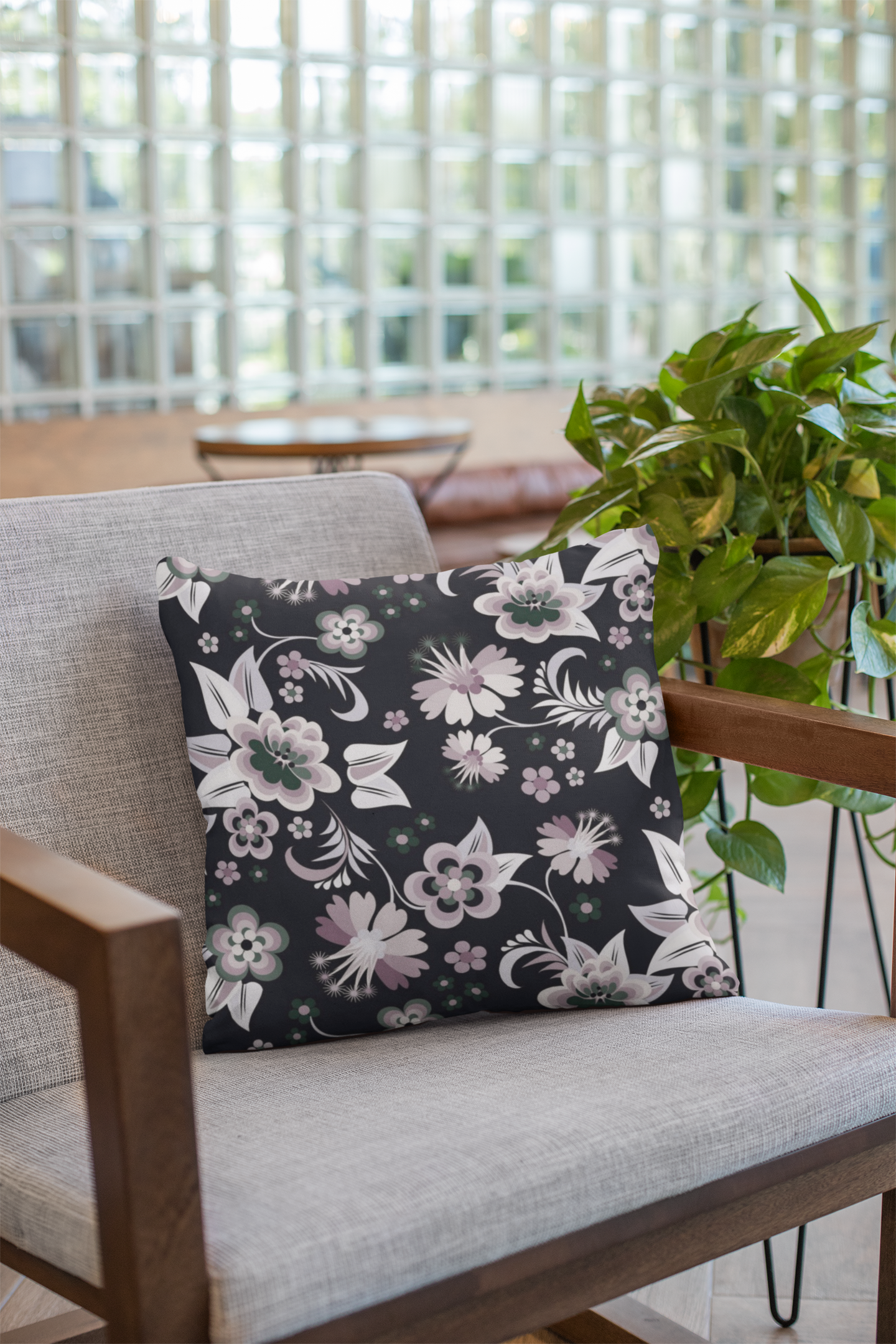 Close-up of digital print on cushion cover #30 | Myyra Jaipur