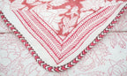 Dohar (lightweight cotton quilt) folded showing pattern repeat of hand block print | Myyra Jaipur