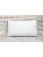 Pillow cover folded showing pattern repeat of hand block print | Myyra Jaipur