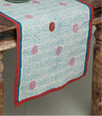 Hand block printed organic cotton table runner | Myyra Jaipur