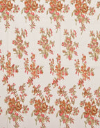 Close-up of hand block print on organic cotton table cover | Myyra Jaipur