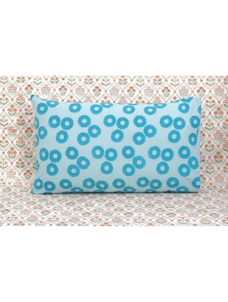 Hand block printed organic cotton pillow cover | Myyra Jaipur