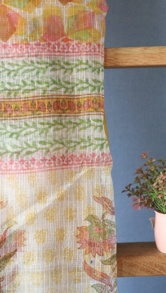 Scarf Hand Block Printed Cotton - MYYRA