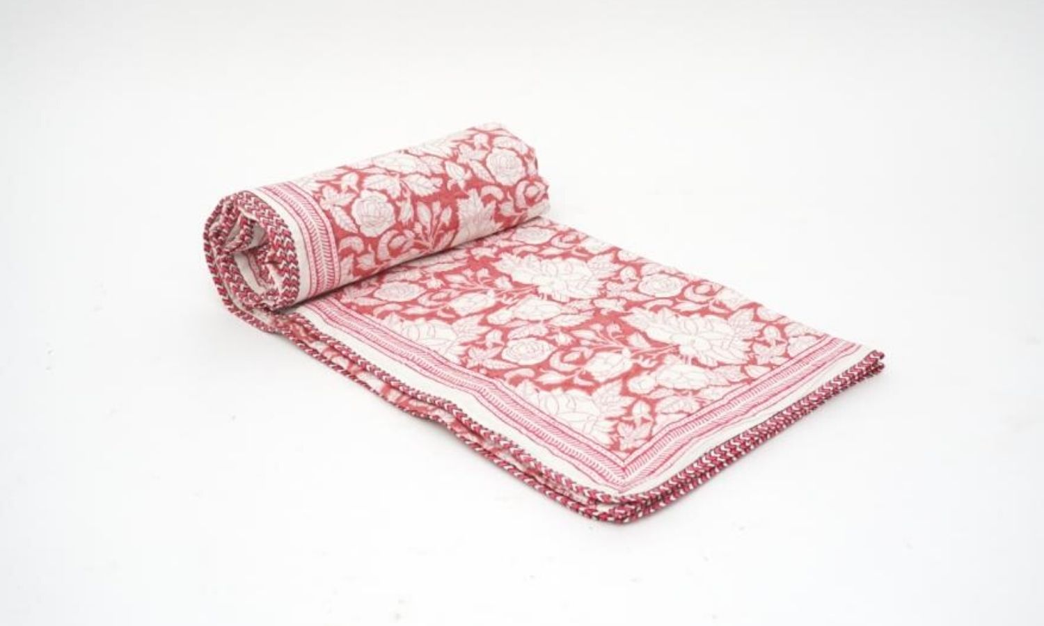 Hand block printed organic cotton dohar (lightweight cotton quilt) | Myyra Jaipur