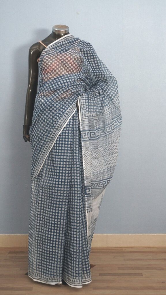 Saree Hand Block Printed Cotton