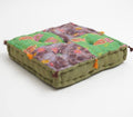 Hand block printed organic cotton floor cushion | Myyra Jaipur