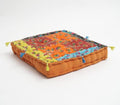 Hand block printed organic cotton floor cushion | Myyra Jaipur