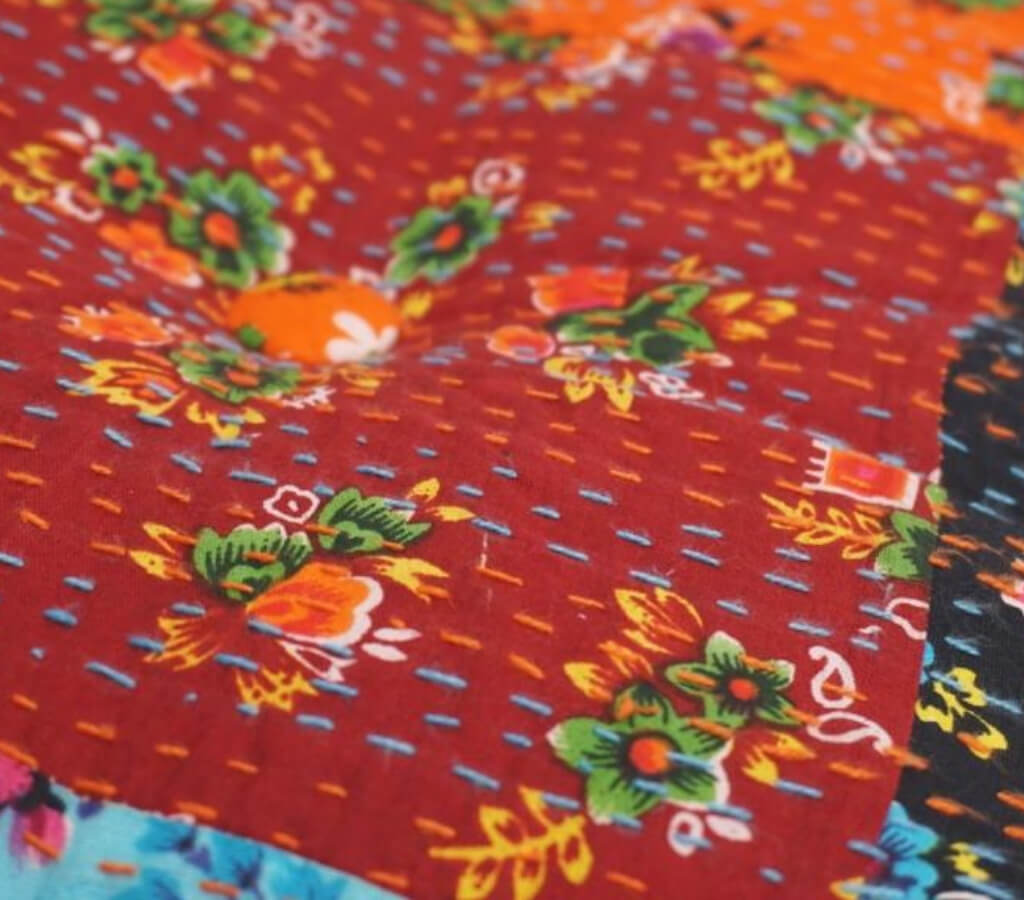 Floor cushion styled view from Myyra Jaipur