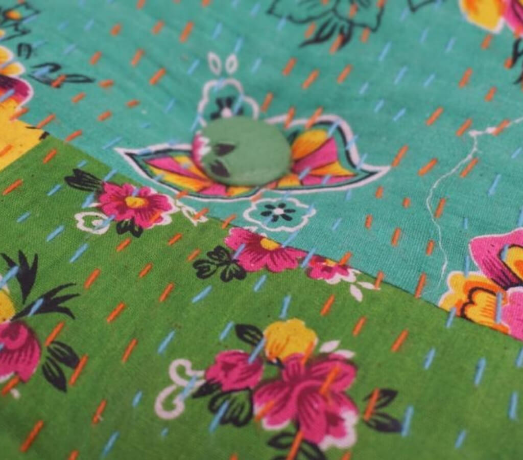 Floor cushion styled view from Myyra Jaipur