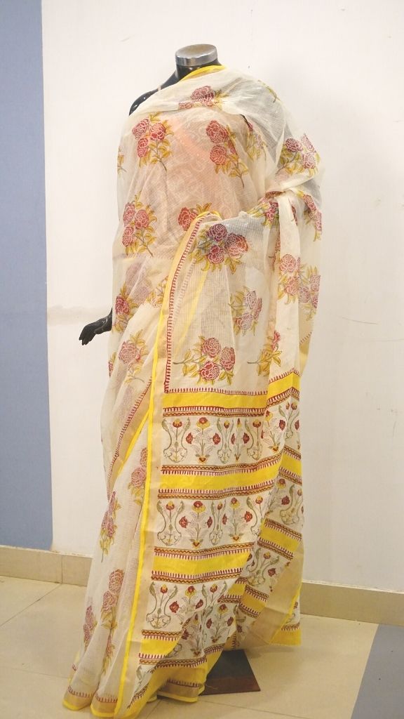 Saree Hand Block Printed Coton