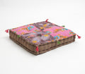 Hand block printed organic cotton floor cushion | Myyra Jaipur
