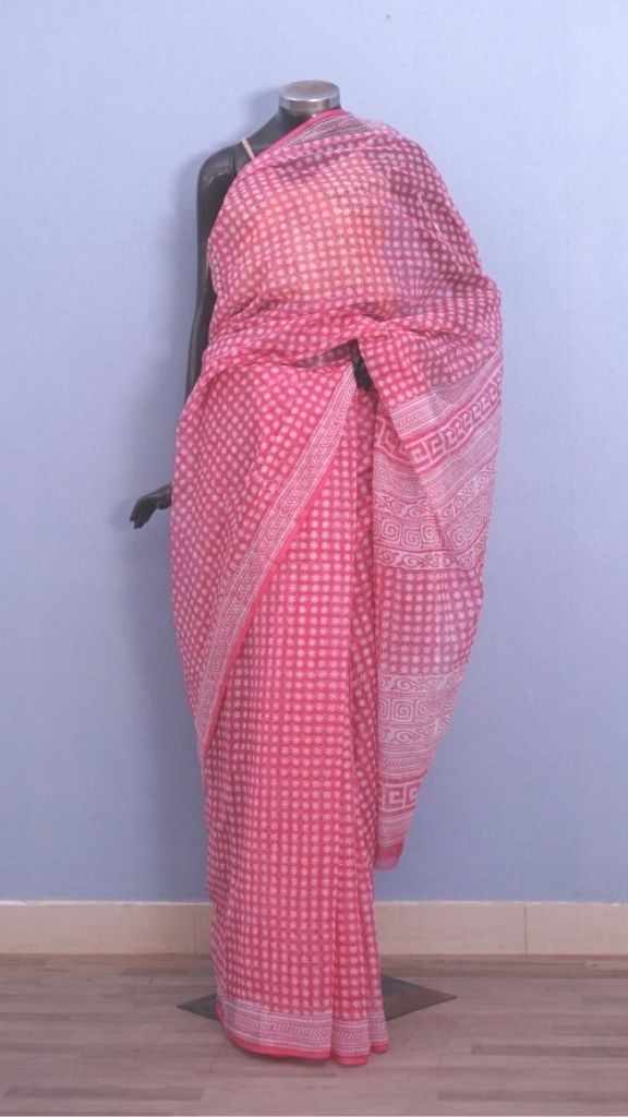 Saree Hand Block Printed Cotton