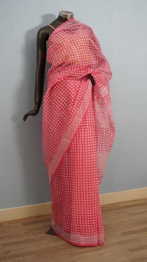 Saree Hand Block Printed Cotton