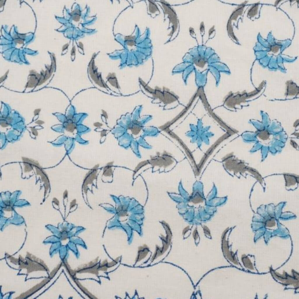 Hand block printed organic cotton fabric yardage from Myyra Jaipur