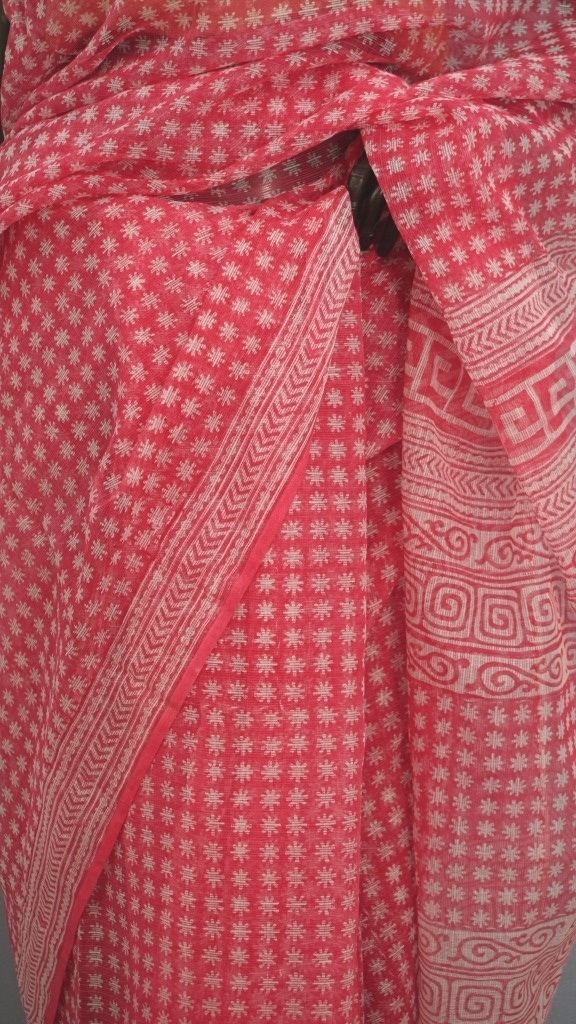 Saree Hand Block Printed Cotton