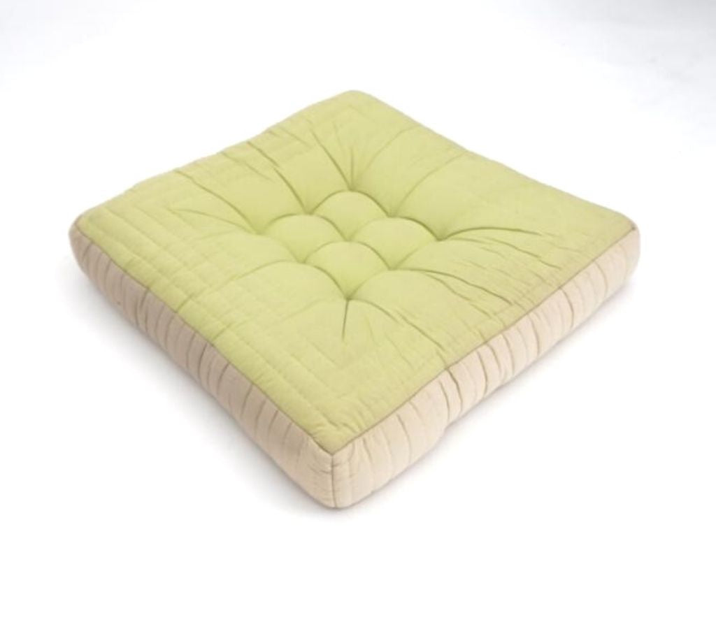 Hand block printed organic cotton floor cushion | Myyra Jaipur