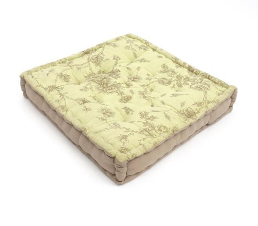 Hand block printed organic cotton floor cushion | Myyra Jaipur