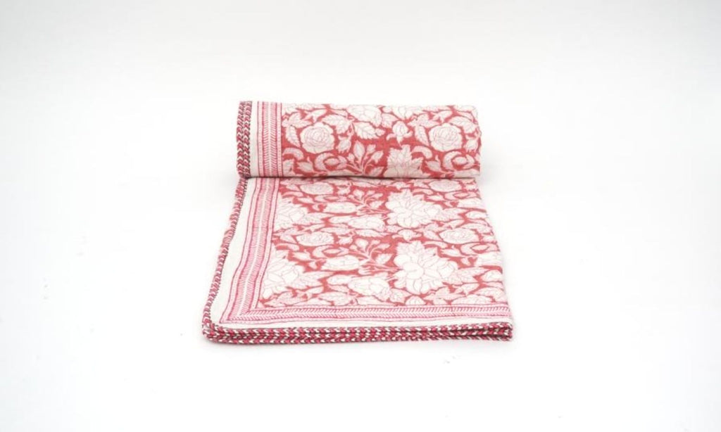 Dohar (lightweight cotton quilt) styled view from Myyra Jaipur