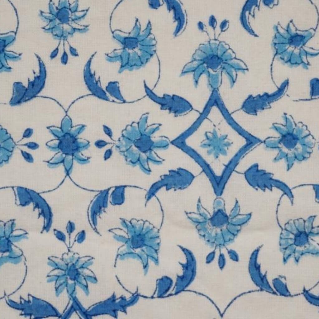 Hand block printed organic cotton fabric yardage from Myyra Jaipur