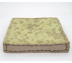 Floor cushion folded showing pattern repeat of hand block print | Myyra Jaipur