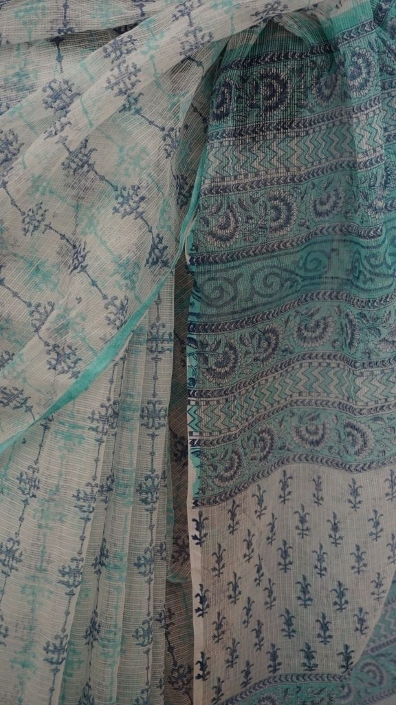 Saree Hand Block Printed Cotton