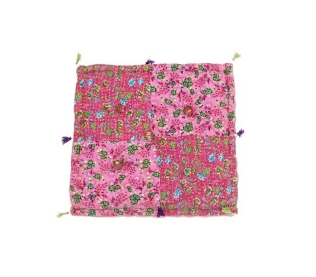 Floor cushion styled view from Myyra Jaipur
