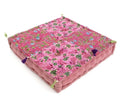 Hand block printed organic cotton floor cushion | Myyra Jaipur