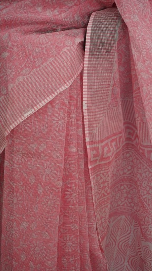 Saree Hand Block Printed Cotton