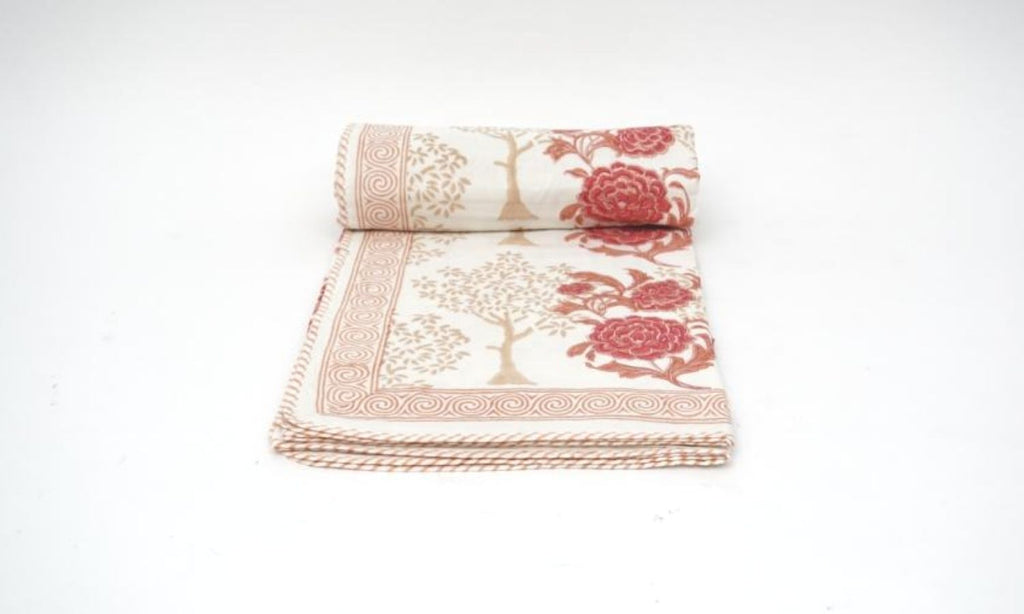 Dohar (lightweight cotton quilt) styled view from Myyra Jaipur