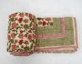 Hand block printed organic cotton quilt from Jaipur | Myyra