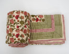 Hand block printed organic cotton quilt from Jaipur | Myyra