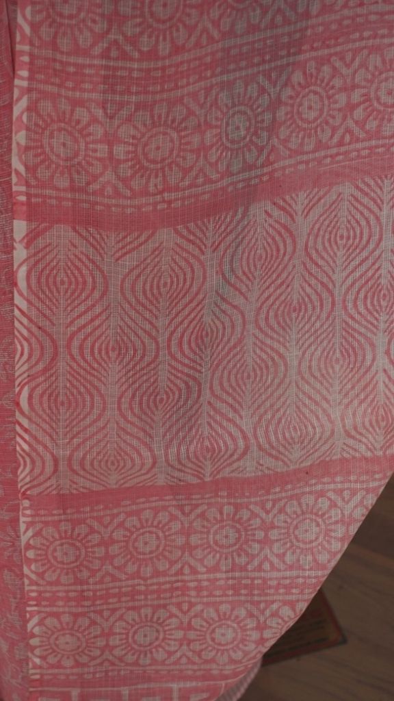 Saree Hand Block Printed Cotton