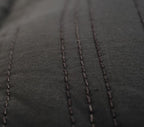 Close-up of hand block print on organic cotton floor cushion | Myyra Jaipur