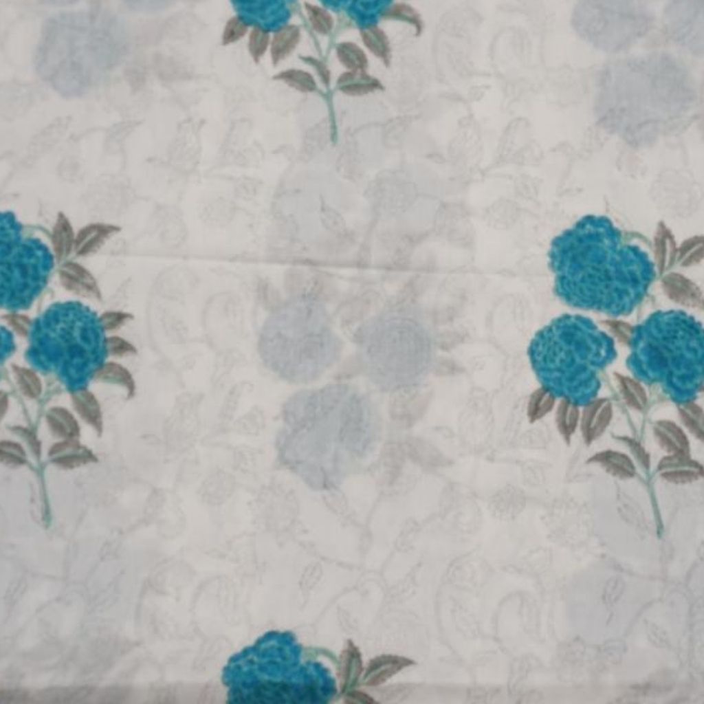 Hand block printed organic cotton fabric yardage from Myyra Jaipur