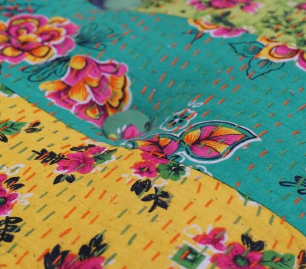 Floor cushion styled view from Myyra Jaipur