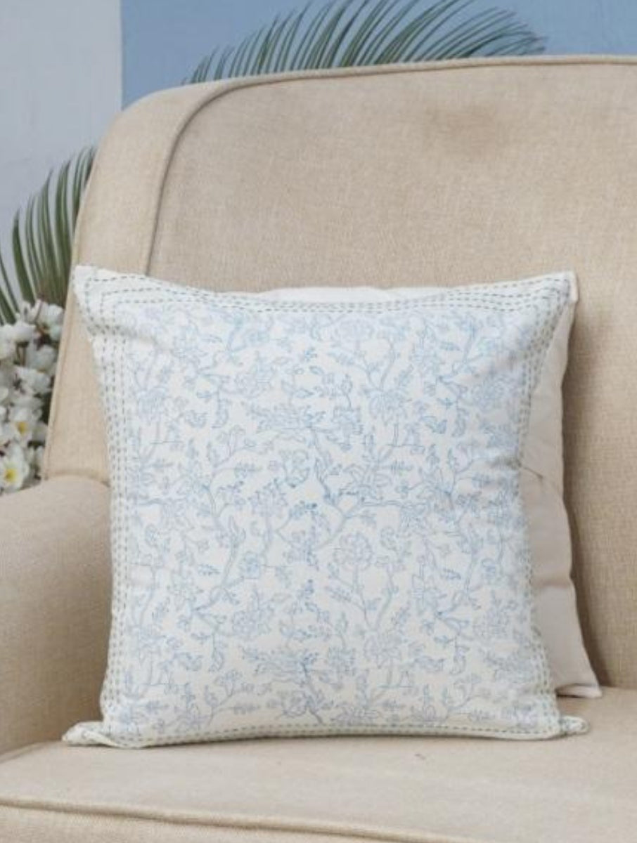 Hand block printed organic cotton cushion cover | Myyra Jaipur