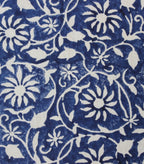 Table runner folded showing pattern repeat of hand block print | Myyra Jaipur